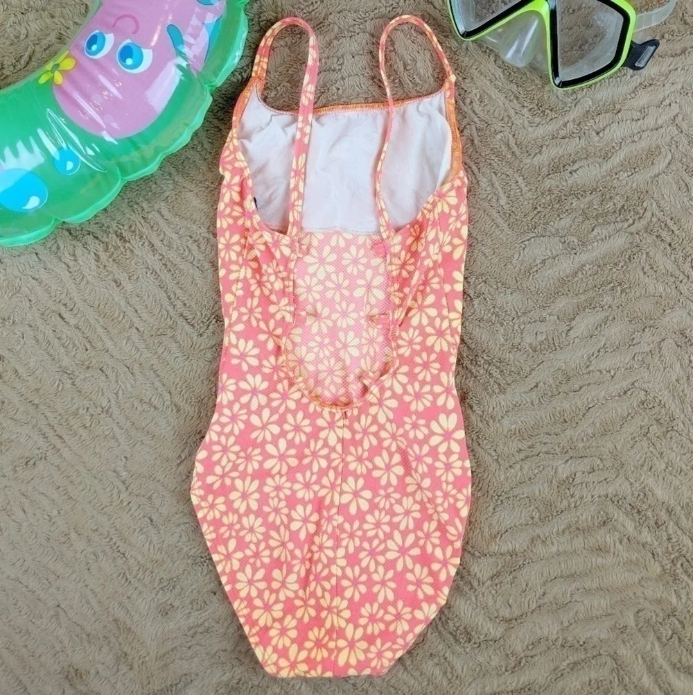 OP Ocean Pacific Orange/Yellow‎ Flower swimsuit